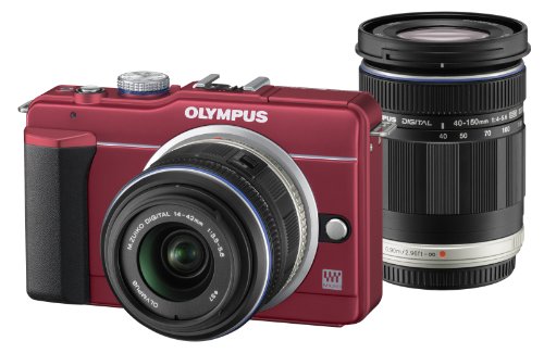 【匿名配送】OLYMPUS PEN E-PL1s ダブルズームキット エラーあり OLYMPUS PEN E-PL1s レッド ダブルズームキット エラーあり